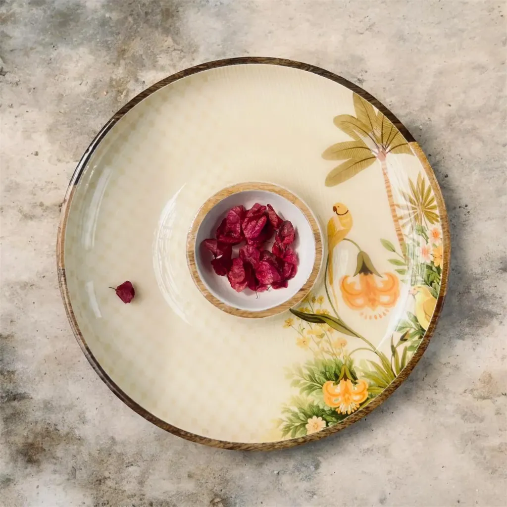 WOODEN CHIP & DIP PLATTER