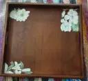 HAND PAINTED WOODEN TRAY