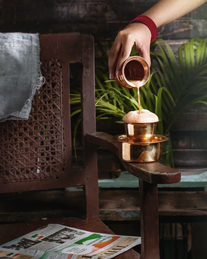 BRASS COFFEE DAVARA SET