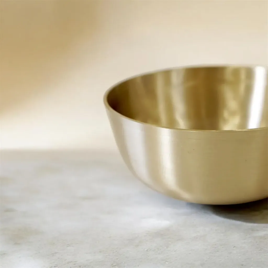 kansa porridge bowl with spoon