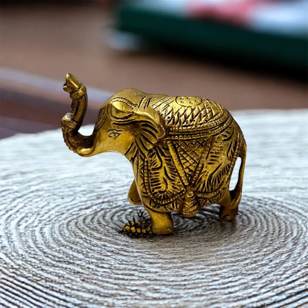Brass elephant statue (set of 2)